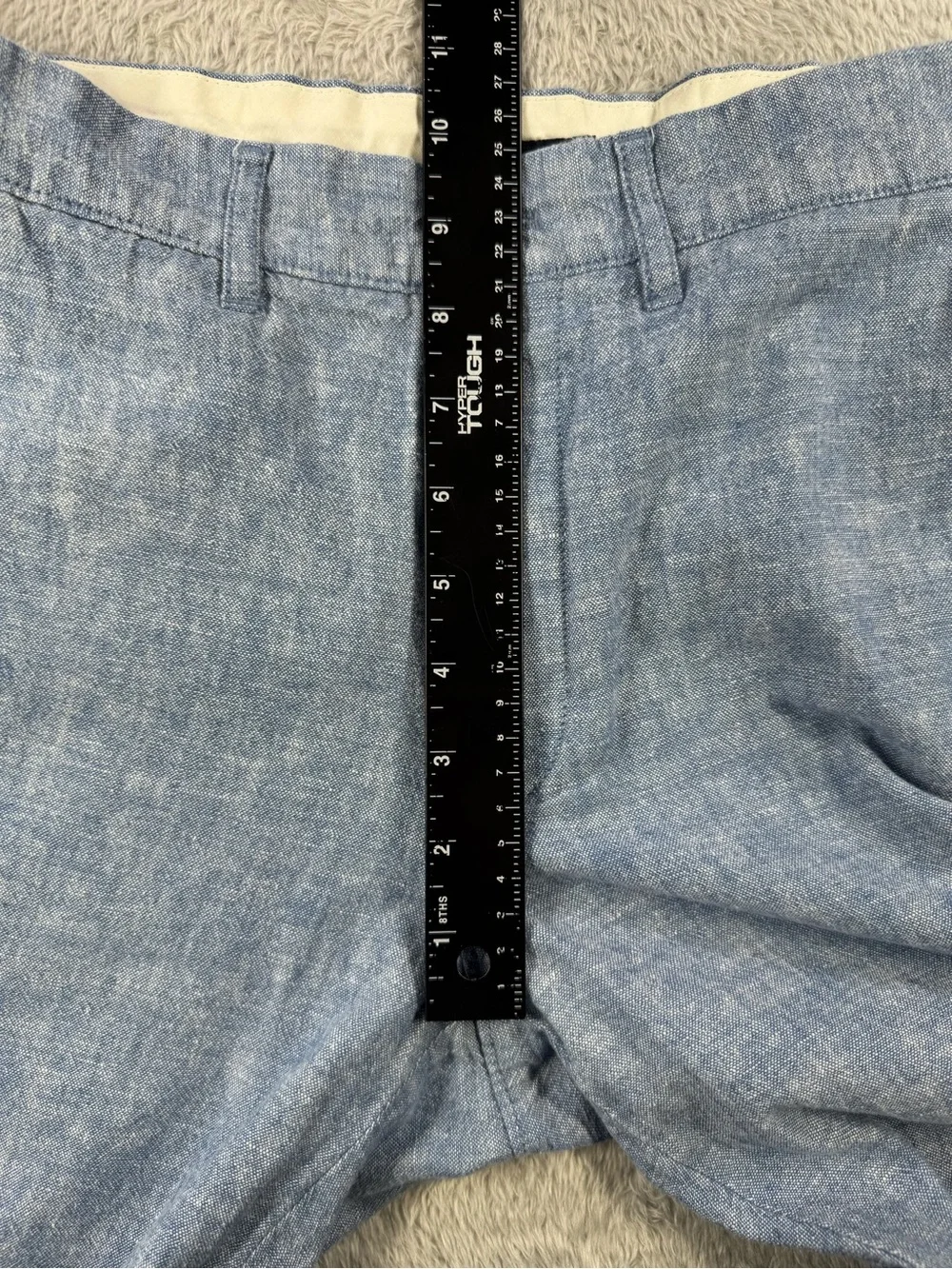 J.Crew Men’s 30x30 Straight Linen Cotton Blue Chambray Pants